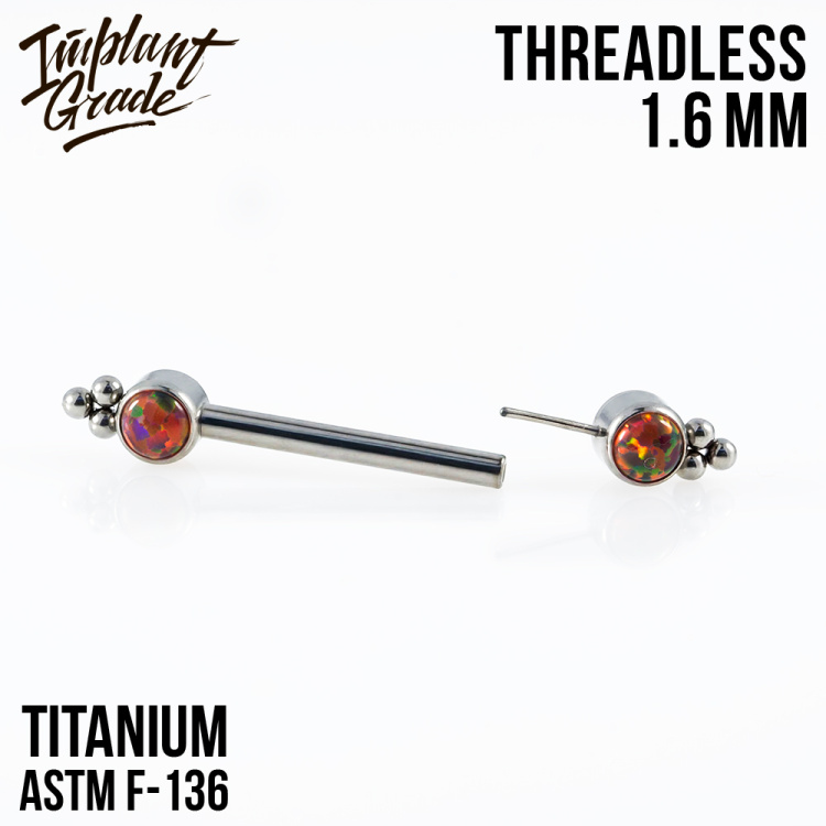 Штанга для груди Nancy Безрезьбовая Implant Grade 1.6 мм титан