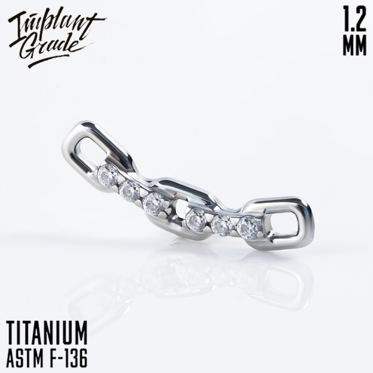 Накрутка Chain Curved Implant Grade 1.2 мм титан 