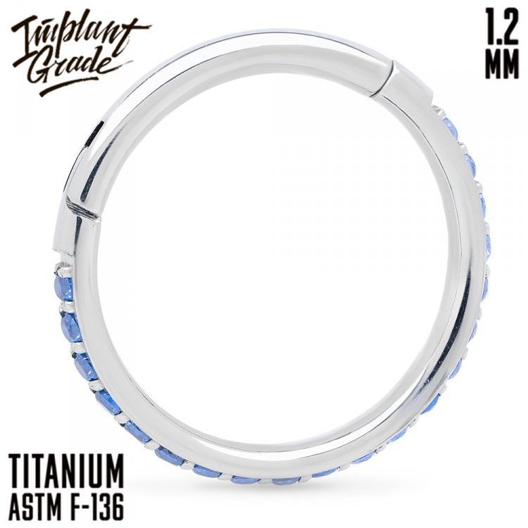 Кольцо-кликер Twilight Blue Implant Grade 1.2 мм титан