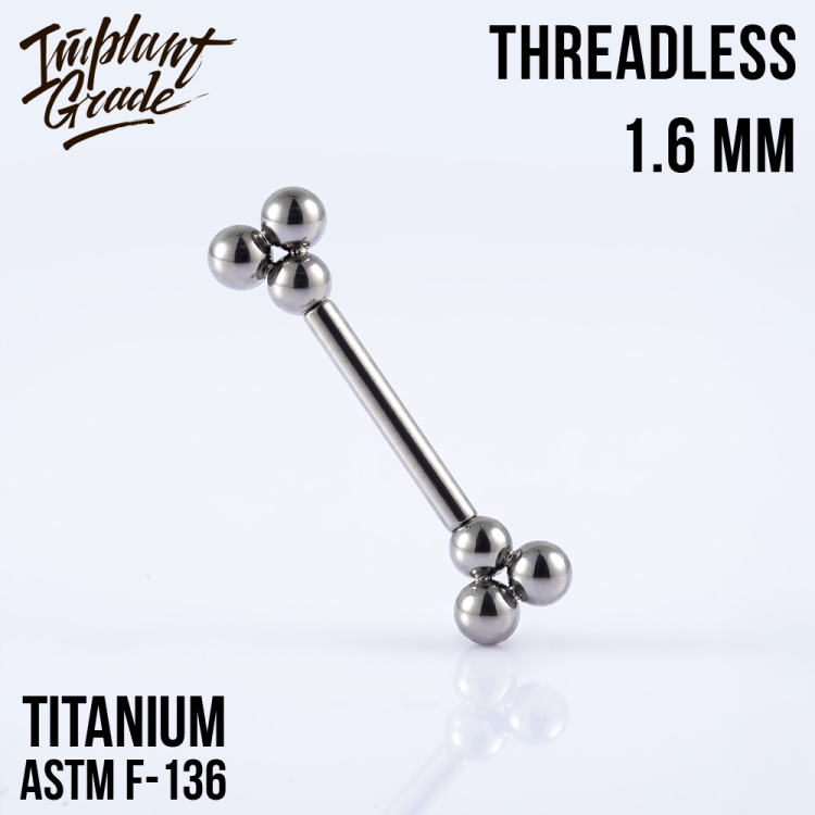Штанга для груди Trinity Безрезьбовая Implant Grade 1.6 мм титан