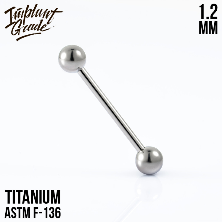 Штанга Implant Grade 1.2 мм шар 4 мм титан  