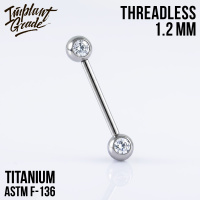 Штанга для груди Bright Безрезьбовая Implant Grade 1.2 мм титан