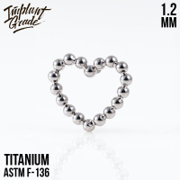 Накрутка Bead Heart Implant Grade 1.2 мм титан