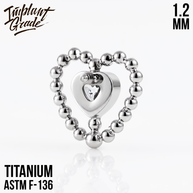 Накрутка Bead Heart Implant Grade 1.2 мм титан