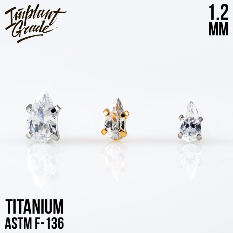 Накрутка Drop crystal Implant Grade 1.2 мм титан