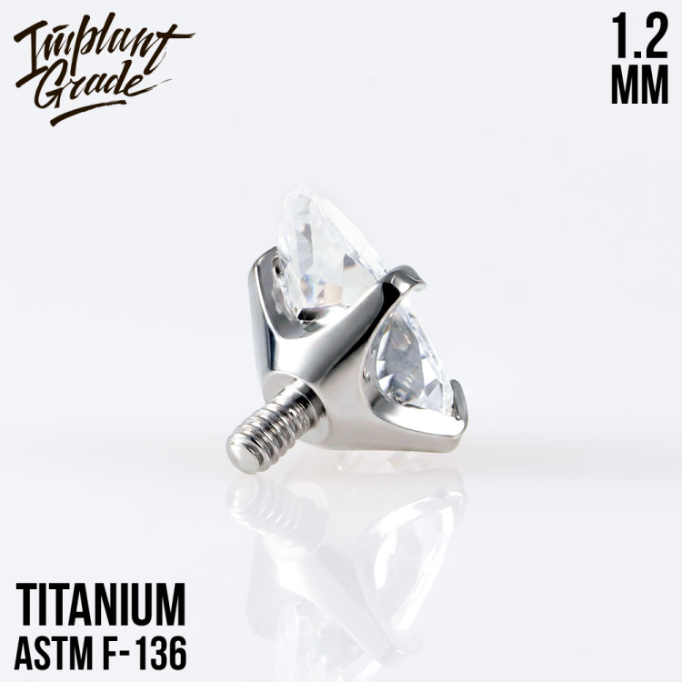 Накрутка Drop crystal Implant Grade 1.2 мм титан