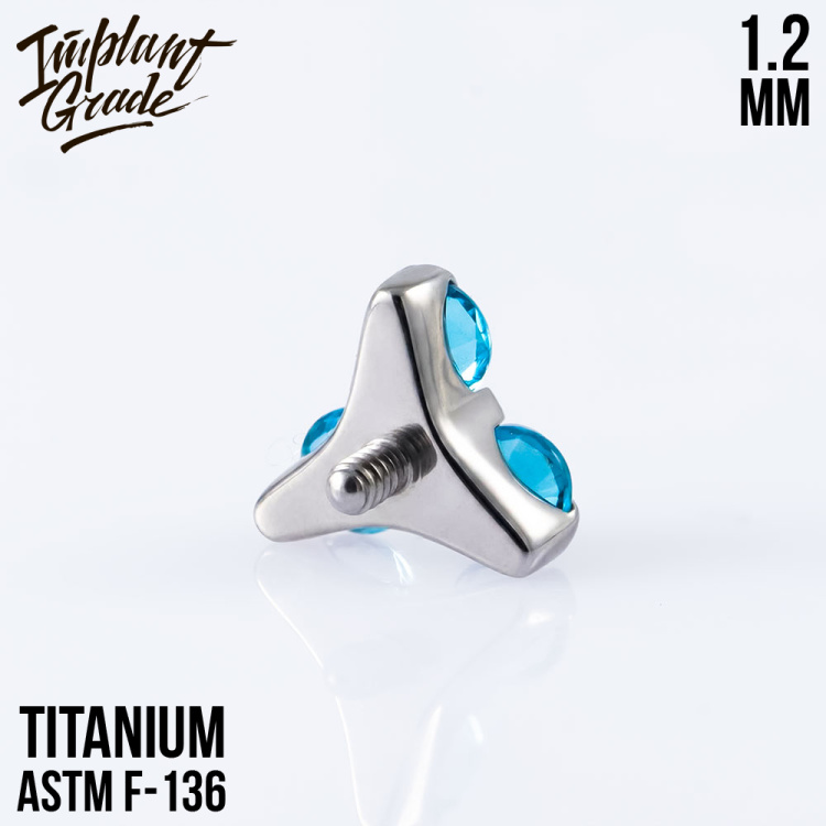 Накрутка Trio Blue Zircon Implant Grade 1.2 мм титан