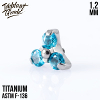 Накрутка Trio Blue Zircon Implant Grade 1.2 мм титан