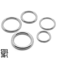 Сегментное кольцо для пирсинга 2-2.5 мм сталь