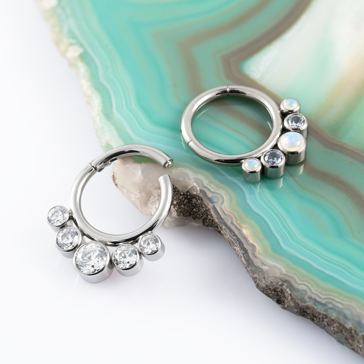 Кольцо-кликер 5 Stones Implant Grade 1.2 мм титан 