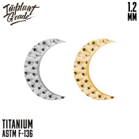 Накрутка Hammered Moon Implant Grade 1.2 мм титан 