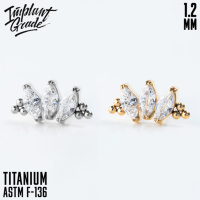 Накрутка NEW Bead Marquise Implant Grade 1.2 мм титан