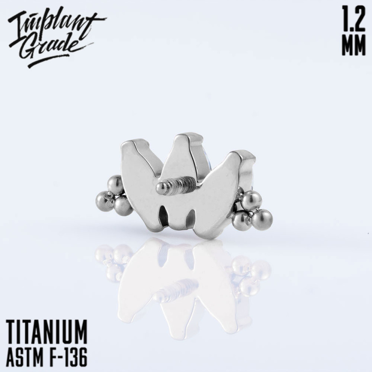 Накрутка NEW Bead Marquise Implant Grade 1.2 мм титан