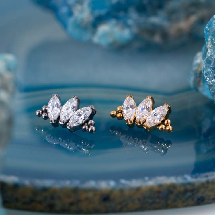 Накрутка NEW Bead Marquise Implant Grade 1.2 мм титан
