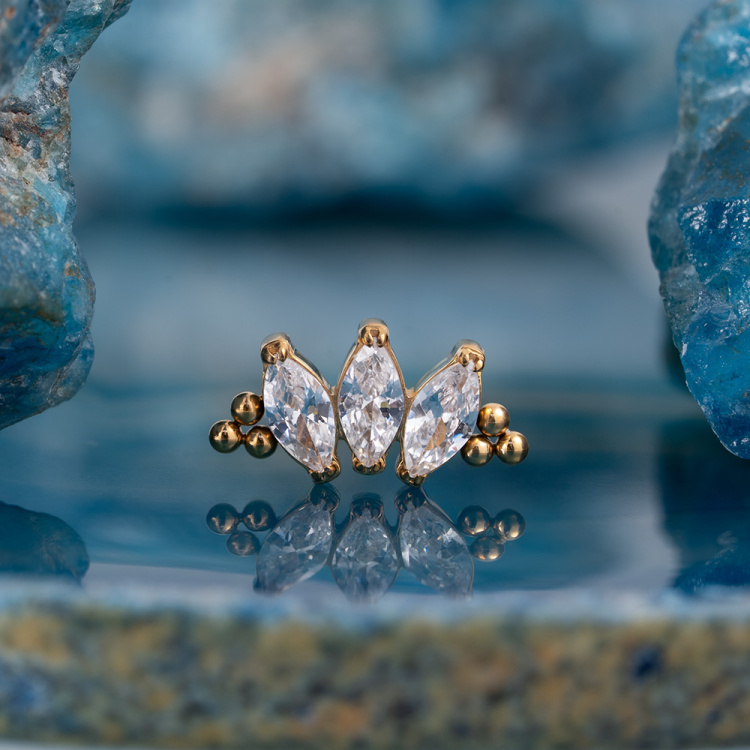 Накрутка NEW Bead Marquise Implant Grade 1.2 мм титан