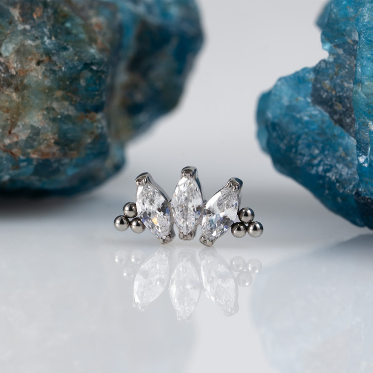 Накрутка NEW Bead Marquise Implant Grade 1.2 мм титан