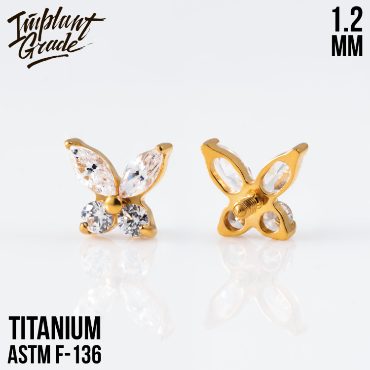 Накрутка Crystal Butterfly Implant Grade 1.2 мм титан Накрутка Crystal Butterfly Implant Grade 1.2 мм титан
