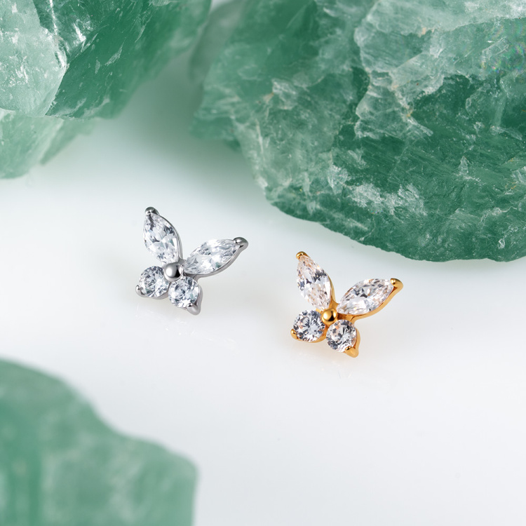 Накрутка Crystal Butterfly Implant Grade 1.2 мм титан Накрутка Crystal Butterfly Implant Grade 1.2 мм титан