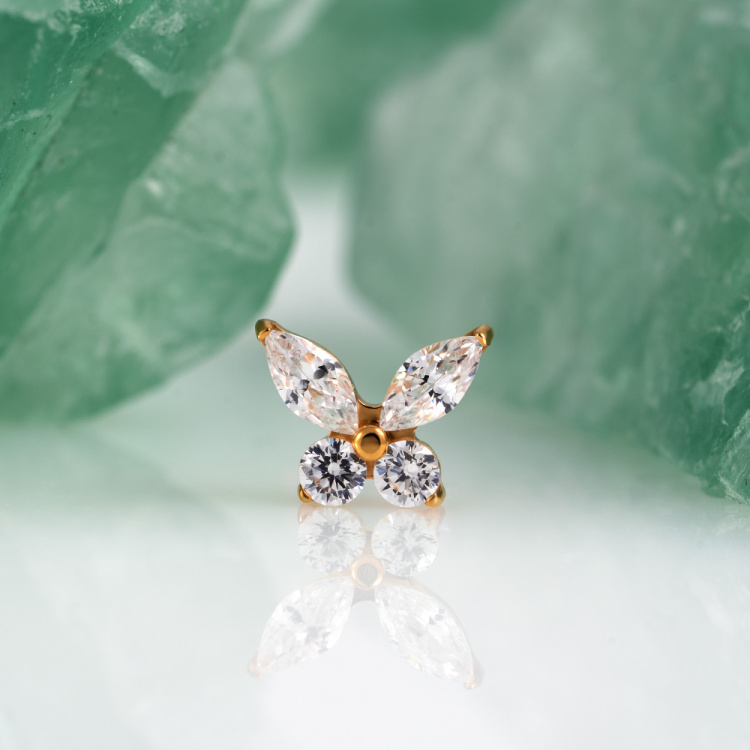 Накрутка Crystal Butterfly Implant Grade 1.2 мм титан Накрутка Crystal Butterfly Implant Grade 1.2 мм титан