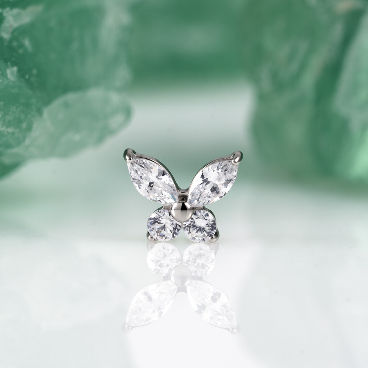 Накрутка Crystal Butterfly Implant Grade 1.2 мм титан Накрутка Crystal Butterfly Implant Grade 1.2 мм титан