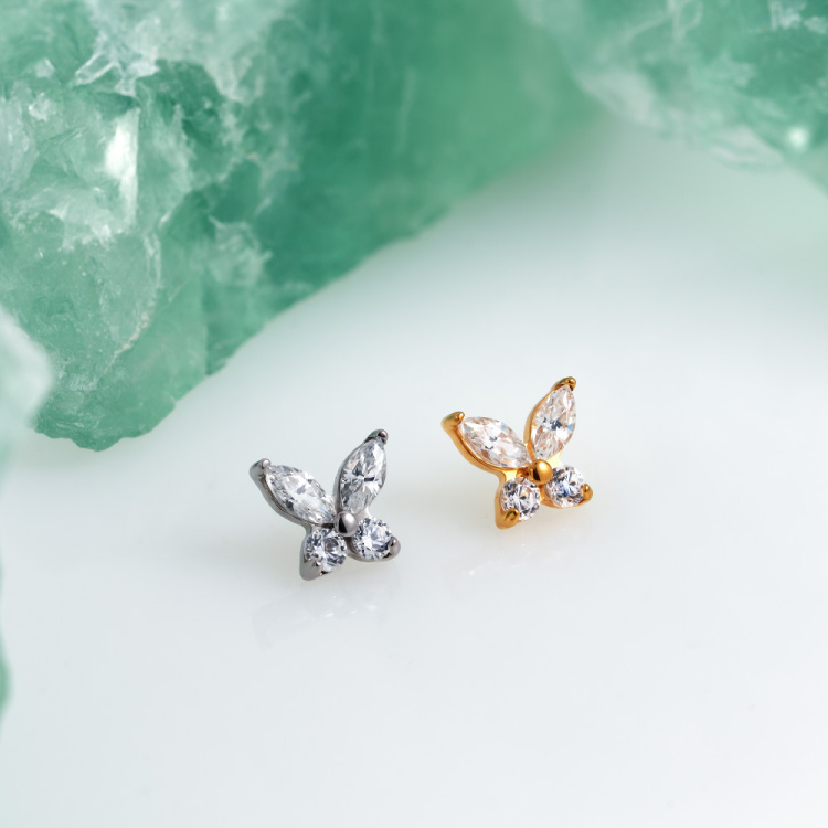 Накрутка Crystal Butterfly Implant Grade 1.2 мм титан Накрутка Crystal Butterfly Implant Grade 1.2 мм титан