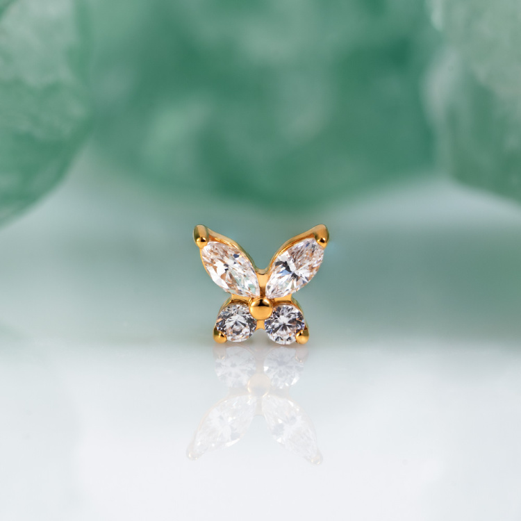Накрутка Crystal Butterfly Implant Grade 1.2 мм титан Накрутка Crystal Butterfly Implant Grade 1.2 мм титан
