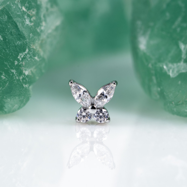 Накрутка Crystal Butterfly Implant Grade 1.2 мм титан Накрутка Crystal Butterfly Implant Grade 1.2 мм титан