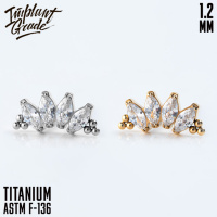 Накрутка NEW 4K Bead Marquise Implant Grade 1.2 мм титан