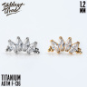 Накрутка NEW 4K Bead Marquise Implant Grade 1.2 мм титан