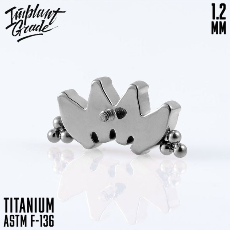Накрутка NEW 4K Bead Marquise Implant Grade 1.2 мм титан