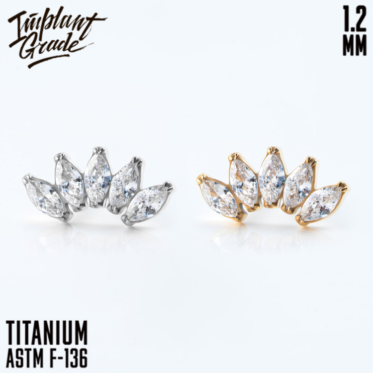 Накрутка 5K NEW Marquise Implant Grade 1.2 мм титан