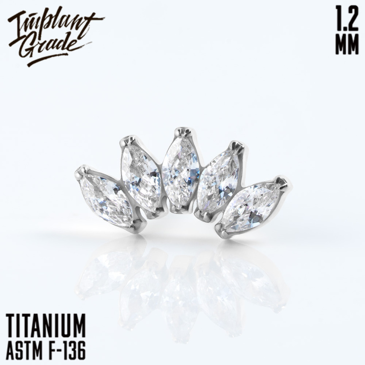 Накрутка 5K NEW Marquise Implant Grade 1.2 мм титан