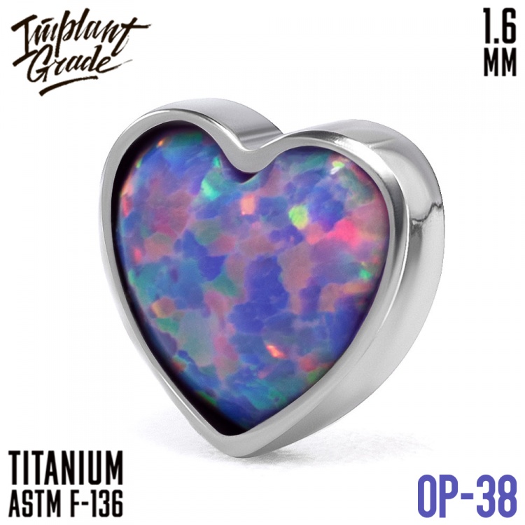 Накрутка Heart Opal Implant Grade 1.6 мм титан