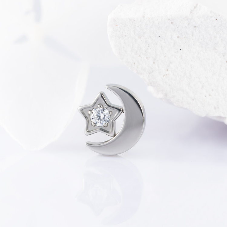 Накрутка Moon Star Crystal Implant Grade 1.6 мм титан