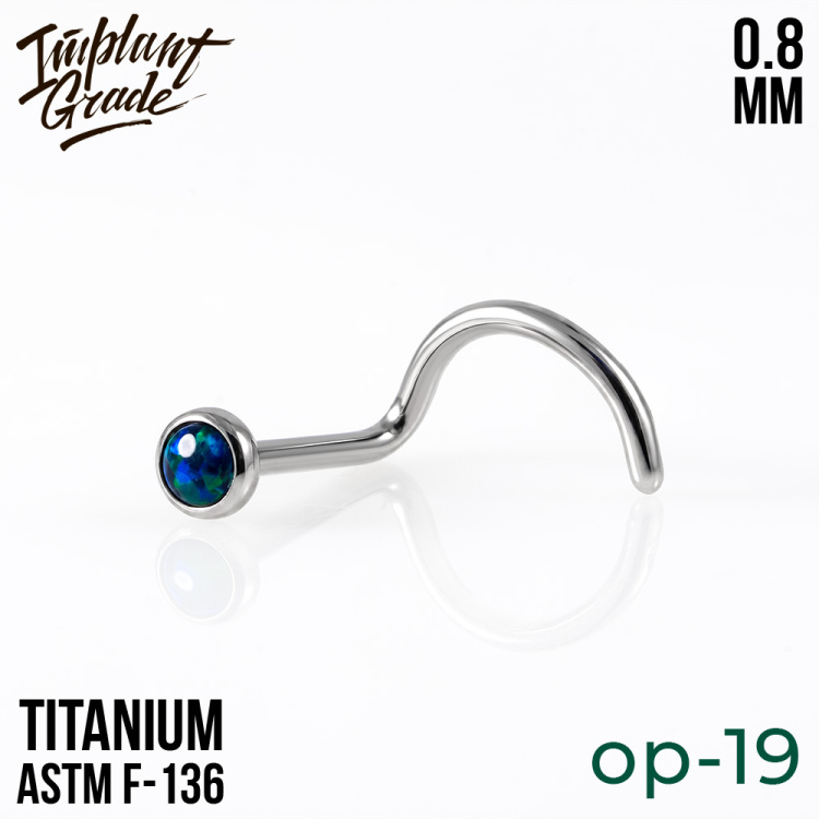 Нострил Opal mini Implant Grade 0.8 мм титан