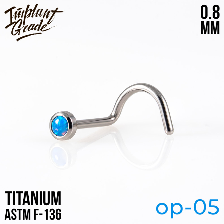 Нострил Opal mini Implant Grade 0.8 мм титан