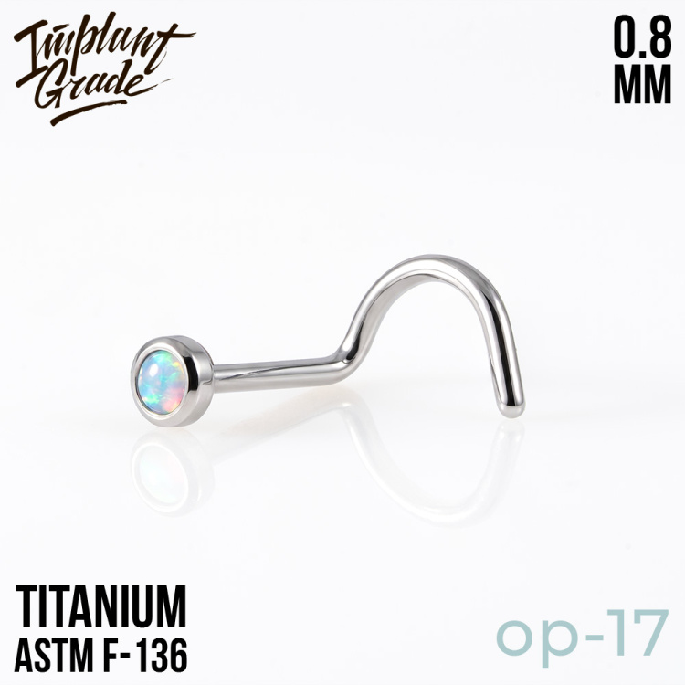 Нострил Opal mini Implant Grade 0.8 мм титан