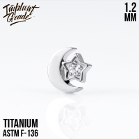Накрутка Moon Star Crystal Implant Grade 1.2 мм титан