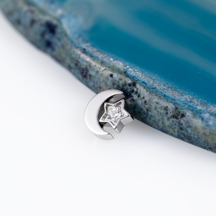 Накрутка Moon Star Crystal Implant Grade 1.2 мм титан Накрутка Moon Star Crystal Implant Grade 1.2 мм титан