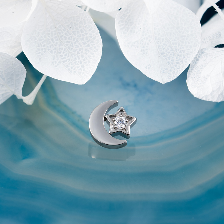 Накрутка Moon Star Crystal Implant Grade 1.2 мм титан Накрутка Moon Star Crystal Implant Grade 1.2 мм титан