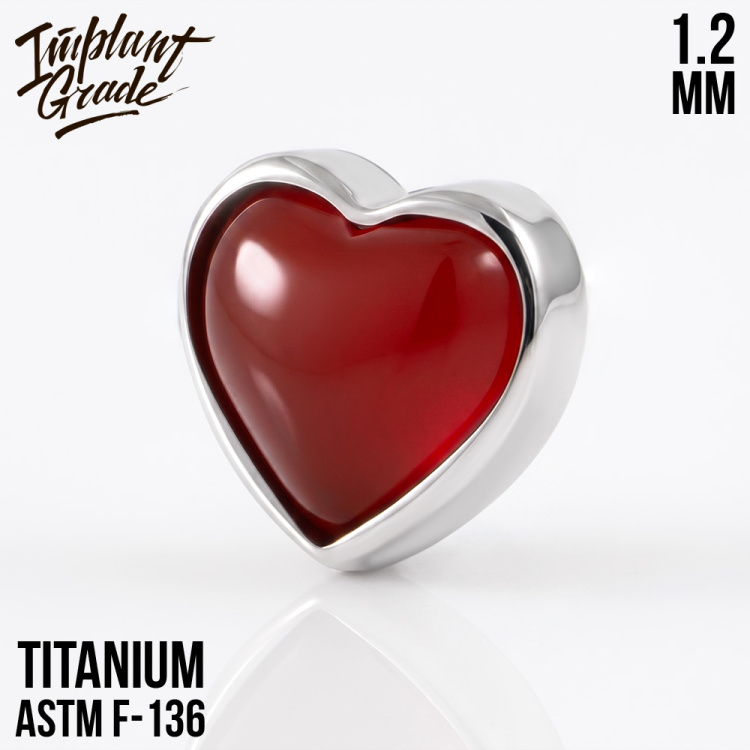 Накрутка Heart Opal Implant Grade 1.2 мм титан