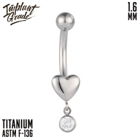 Банан Pendant Heart Implant Grade 1.6 мм титан