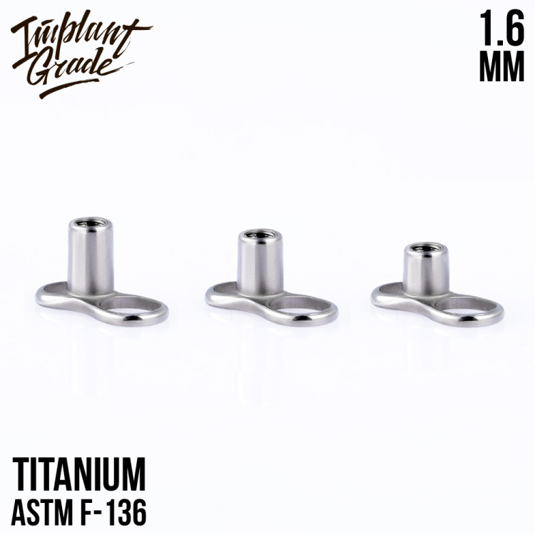 Микродермал якорь Implant Grade 1.6 мм титан
