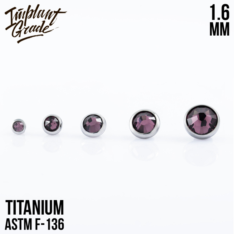 Накрутка Amethyst Implant Grade 1.6 мм титан Накрутка Amethyst Implant Grade 1.6 мм титан