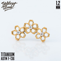Накрутка Hollow 3 Flowers Implant Grade 1.2 мм титан