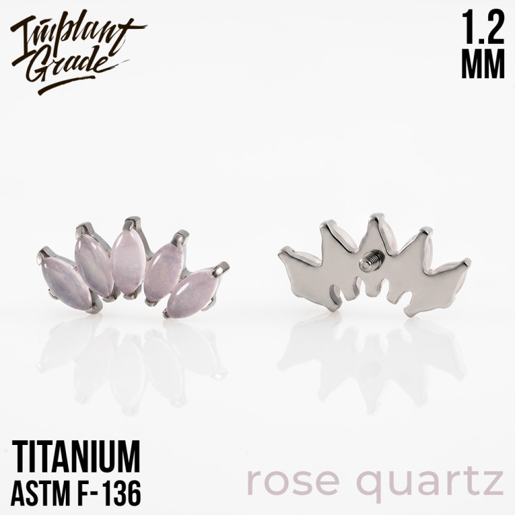 Накрутка Marquise 5K Natural Stone Implant Grade 1.2 мм титан