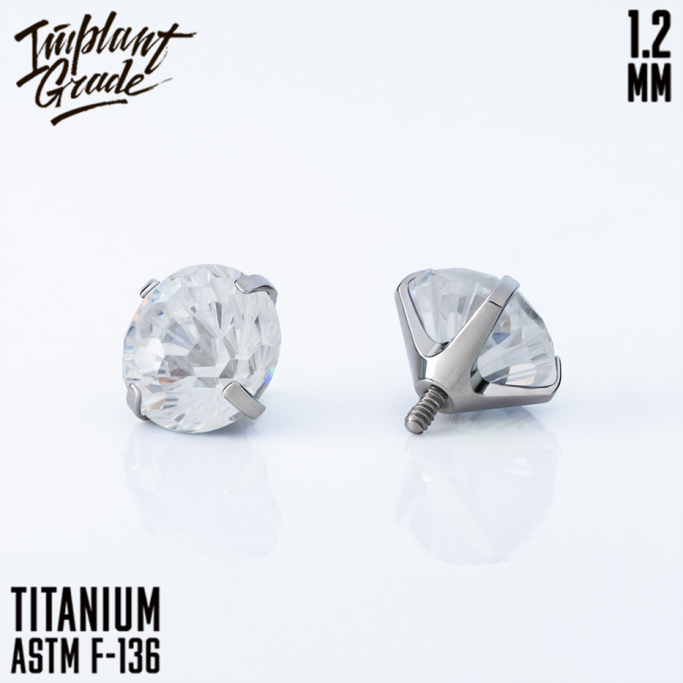 Накрутка 4 Prong Set Implant Grade 1.2 мм титан