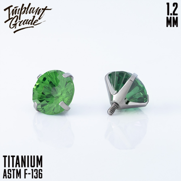 Накрутка 4 Prong Set Implant Grade 1.2 мм титан