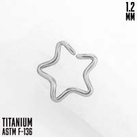 Кольцо Звезда 1.2 мм титан 