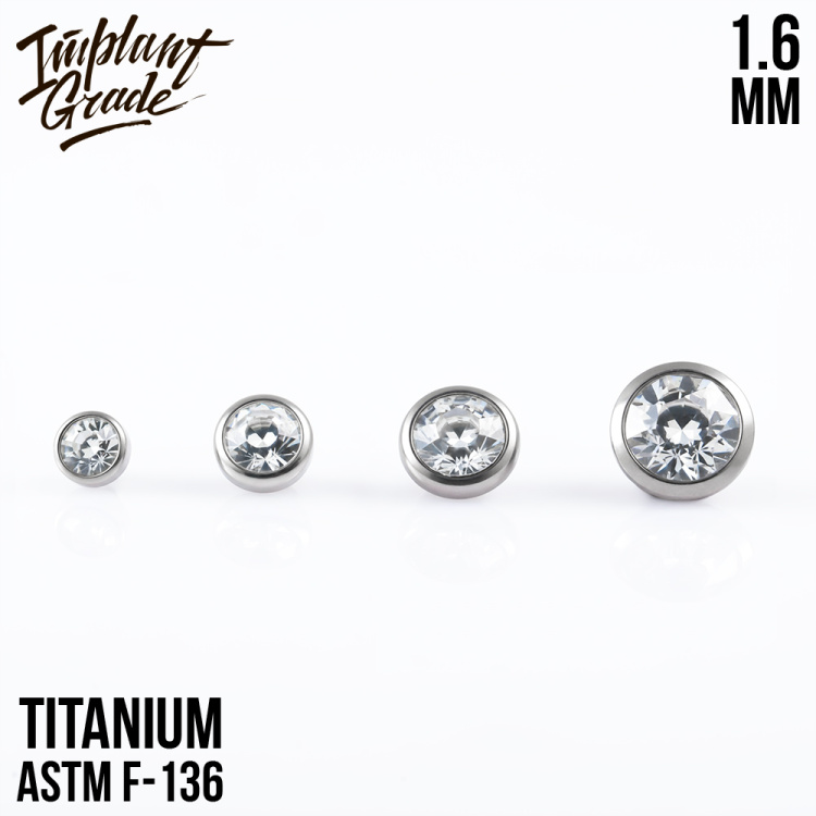 Накрутка Crystal Implant Grade 1.6 мм титан